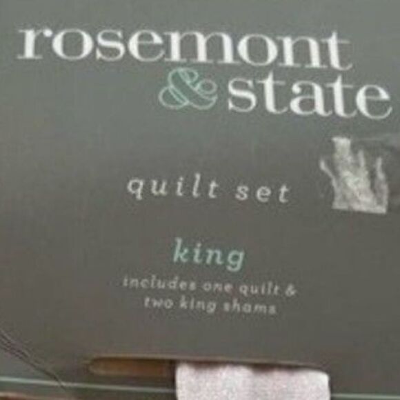 Rosemont & State Quilt Set King Size with 2 shams. NWT. %100 Cotton. - Picture 8 of 8